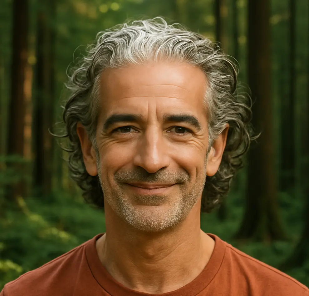 Derae, the creator behind A Human Odyssey, smiling outdoors