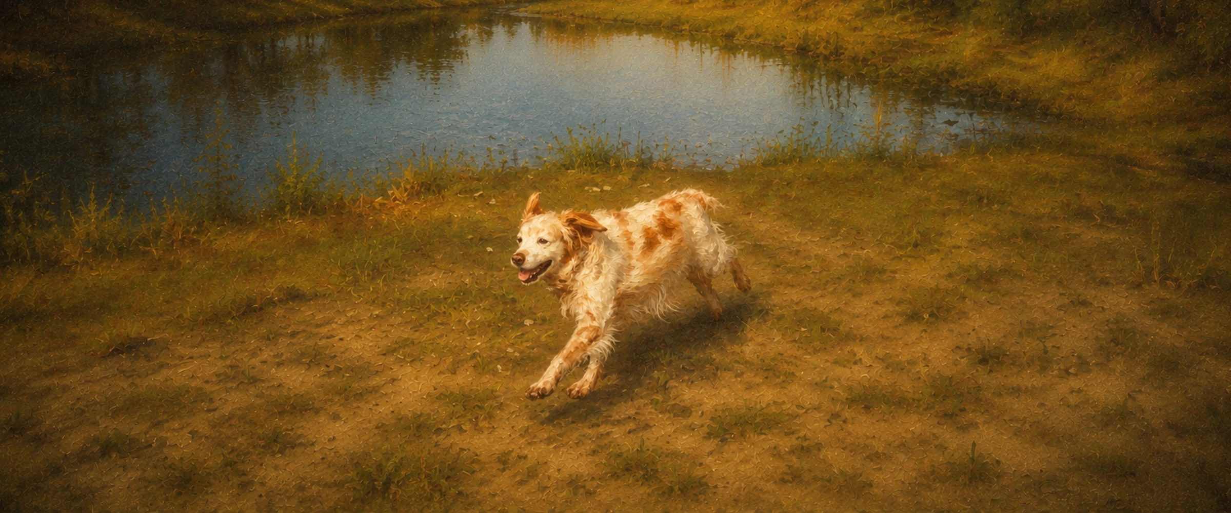 Hope running freely through a field