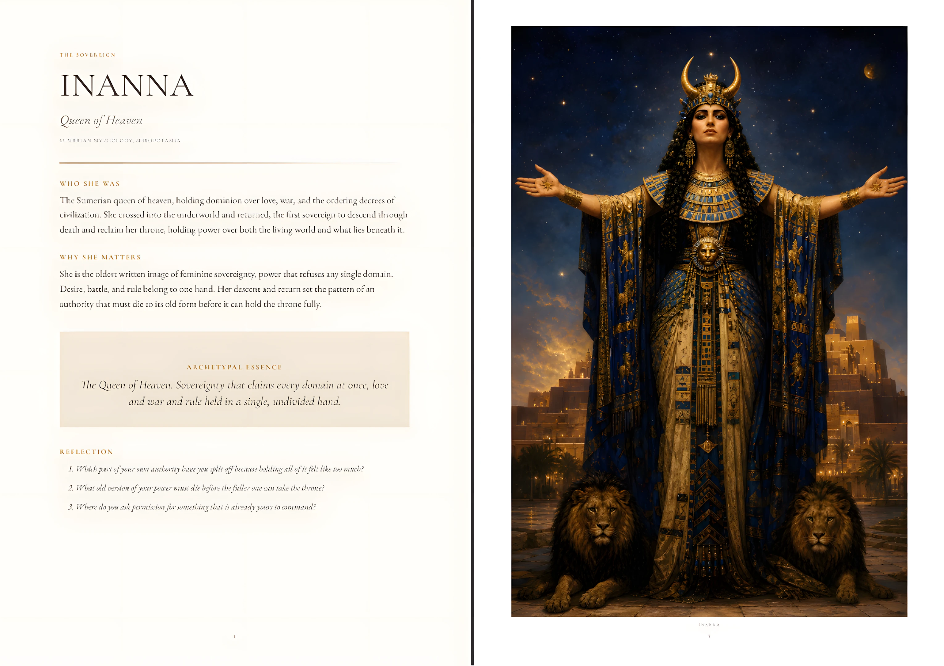 A spread from the PDF edition of Mirrors of Power