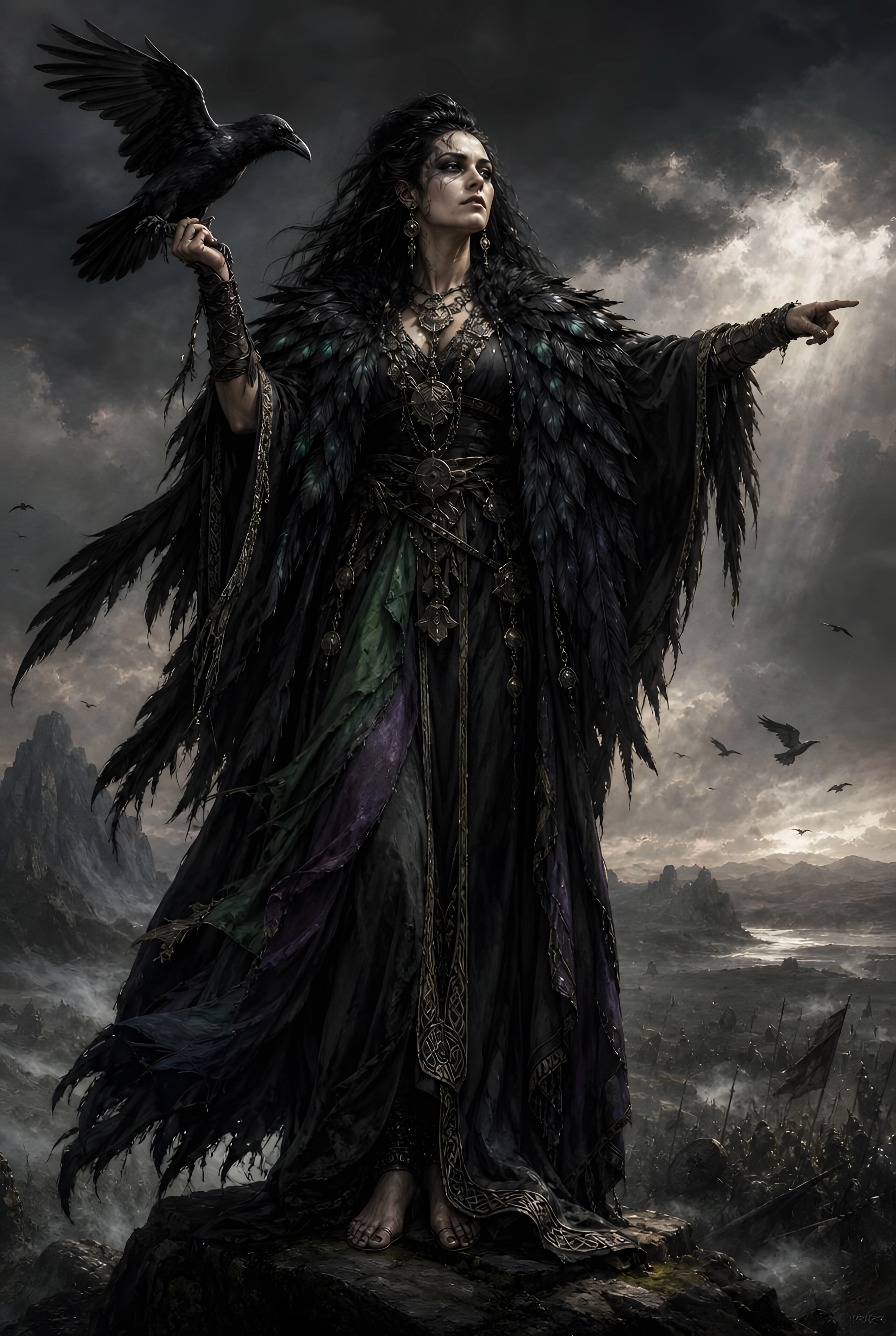 The Morrigan, a mythic figure explored inside Mirrors of Power