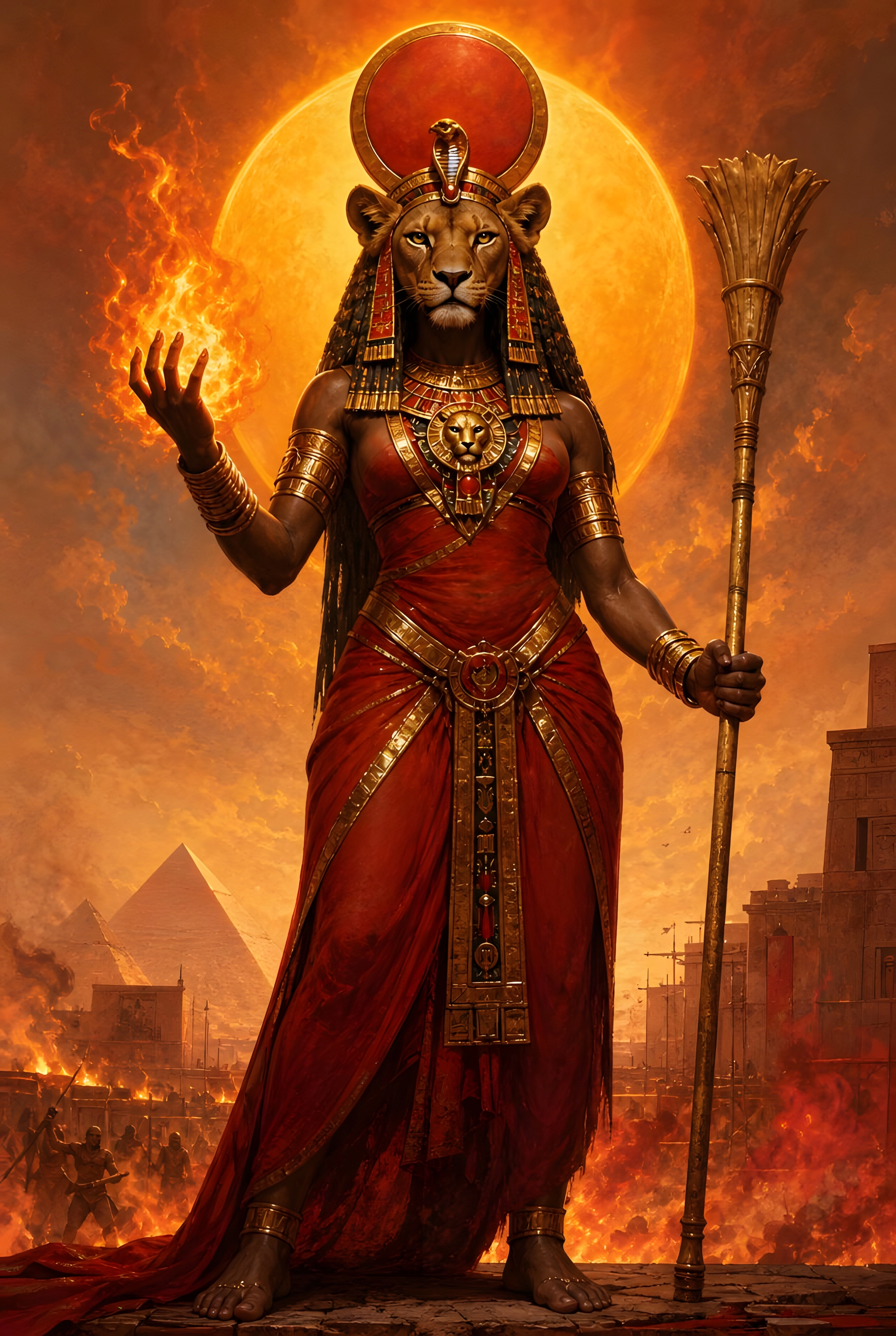 Sekhmet, a mythic figure explored inside Mirrors of Power