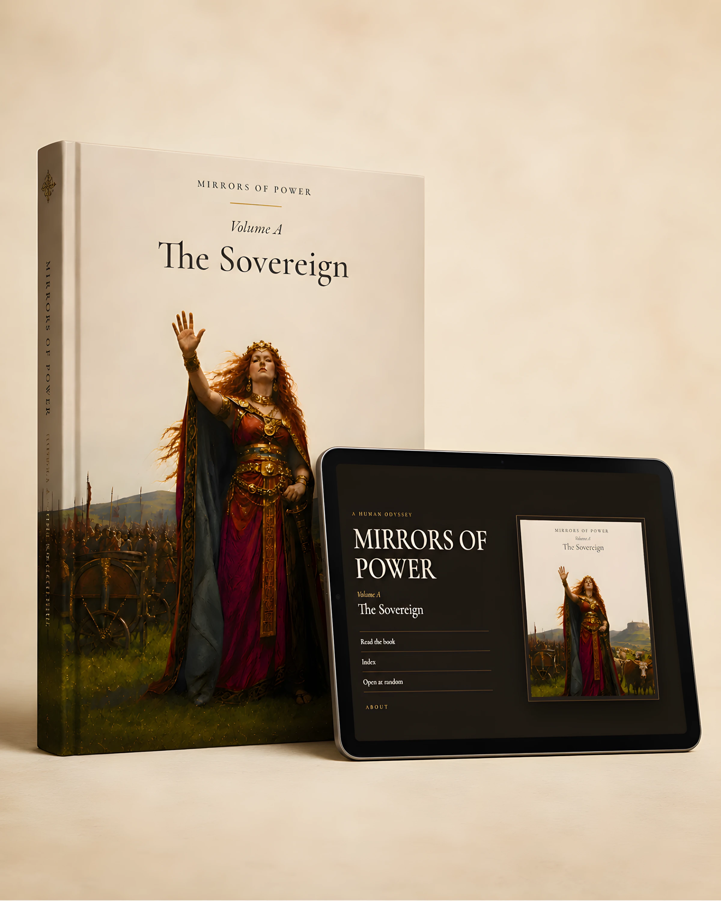 The Mirrors of Power booklet shown as a digital object